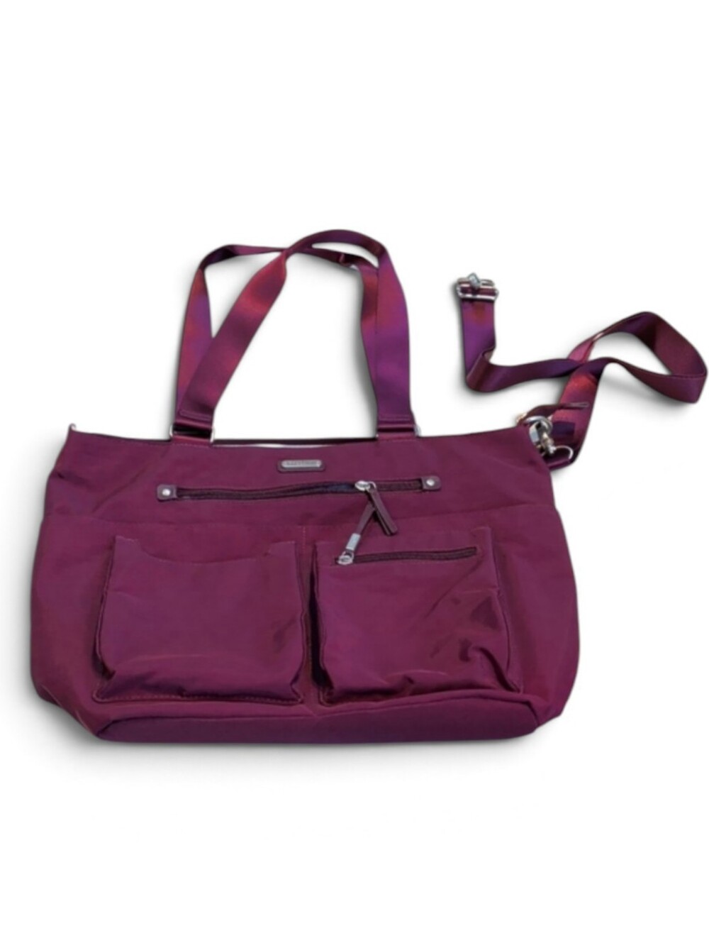 Baggallini, All Day Tote, Plumb/Eggplant Color.